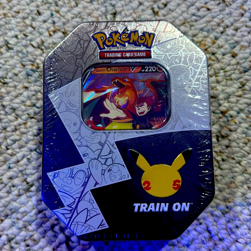 (4) Pokemon Celebrations Charizard V 25th Anniversary Tin 2021 TCG New Sealed - Picture 3 of 8